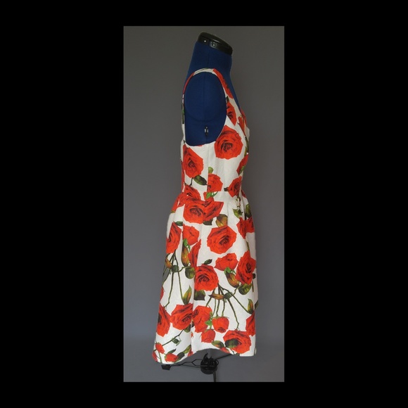 Chi Chi London Modcloth Floral Rose Dress Size 12 - Picture 5 of 8